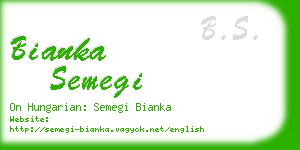 bianka semegi business card